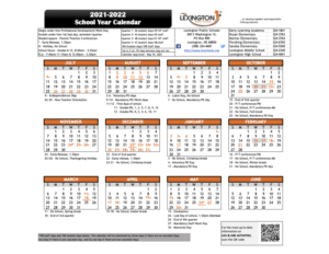 Calendar – Lexington Public Schools